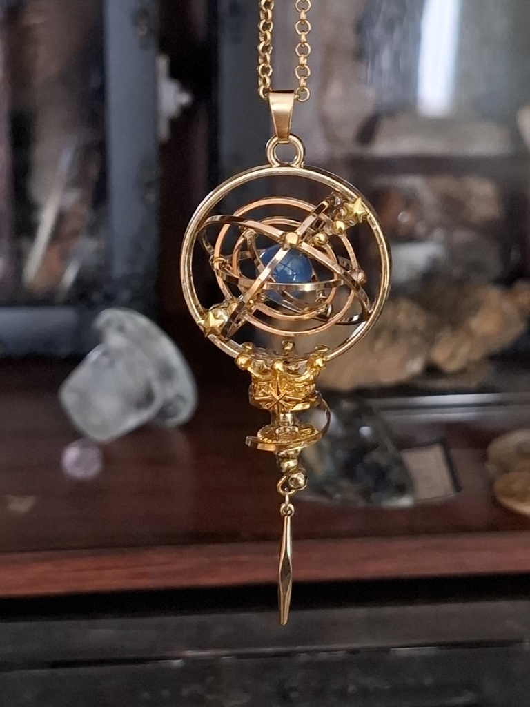 Celestial Pendulum(好きな金属と石が選べる、カスタマイズ天球儀ペンデュラムネックレス)