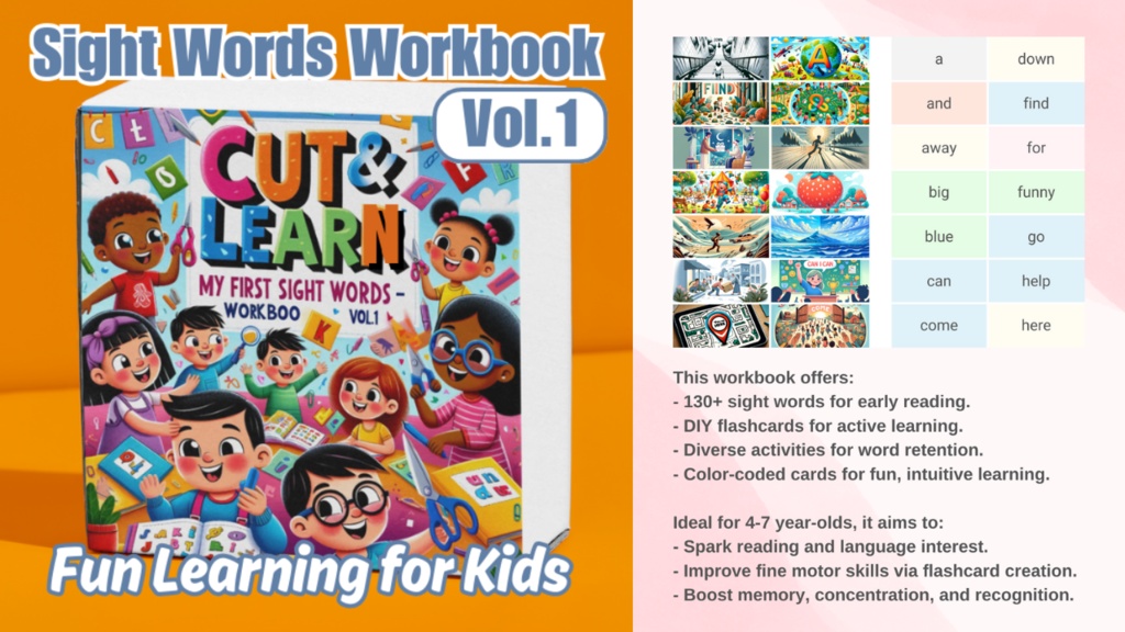 ドルチサイトワード ワークブック Vol.1 - 楽しく学ぶ幼児英語教育に適した英単語315選