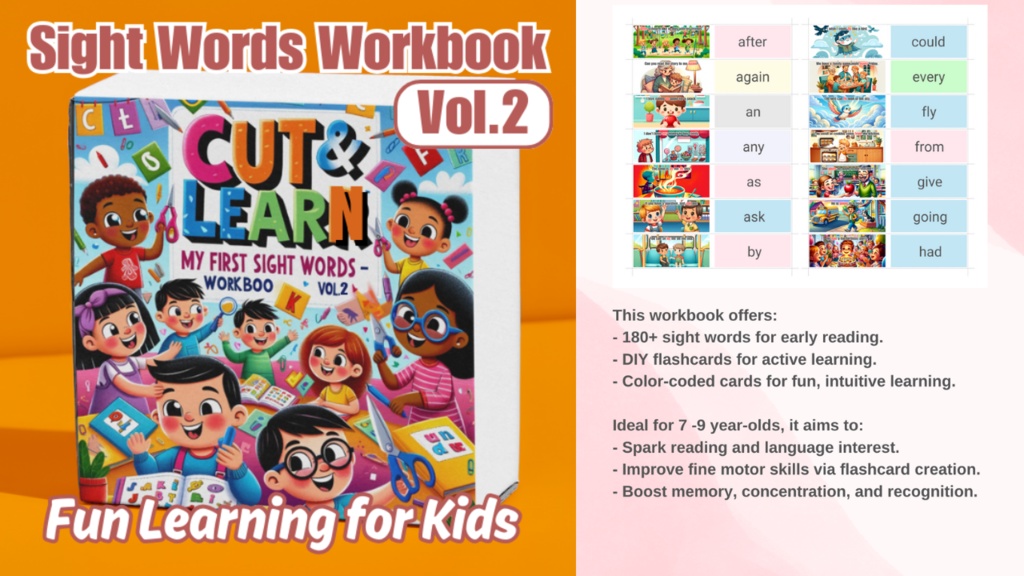 ドルチサイトワード ワークブック Vol.2 - 楽しく学ぶ幼児英語教育に適した英単語315選