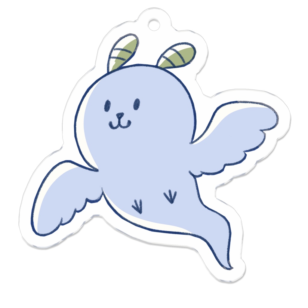 飛ぶハトにんじん(アクリルキーホルダー)