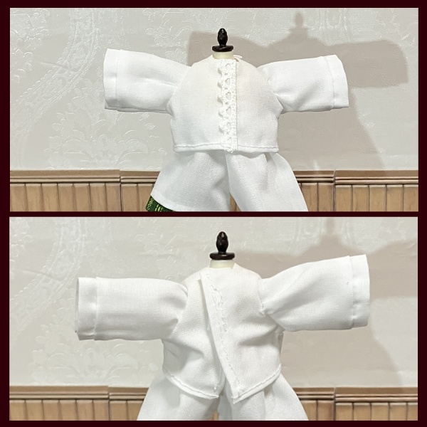 【ドール】1/12size:白うさぎのベスト4点セット