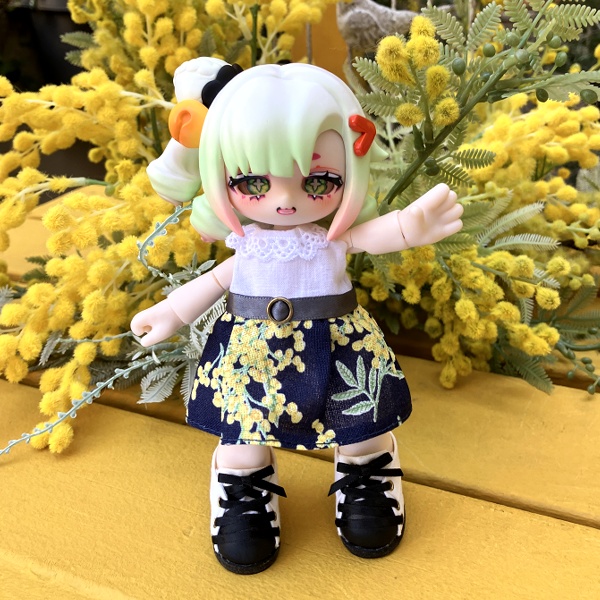 【ドール】1/12size:ミモザのワンピース