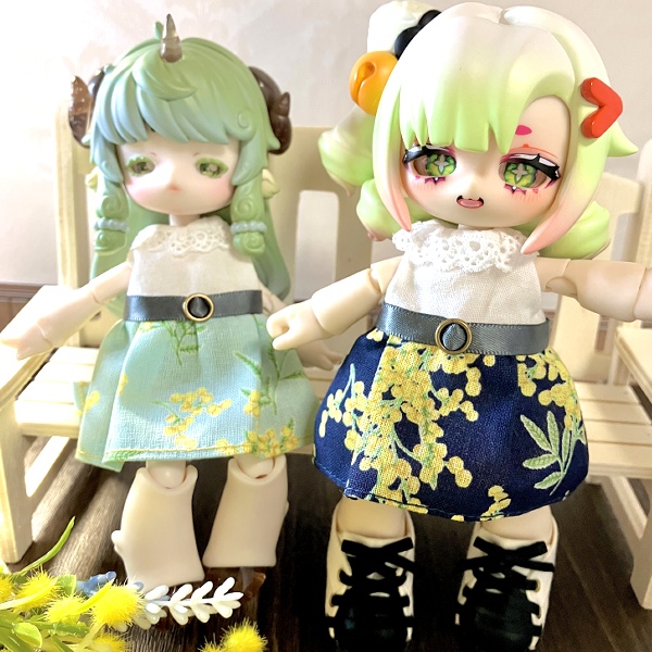 【ドール】1/12size:ミモザのワンピース