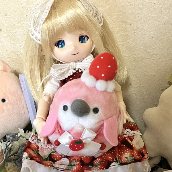 【ドール】1/6size：いちごショートケーキのワンピース