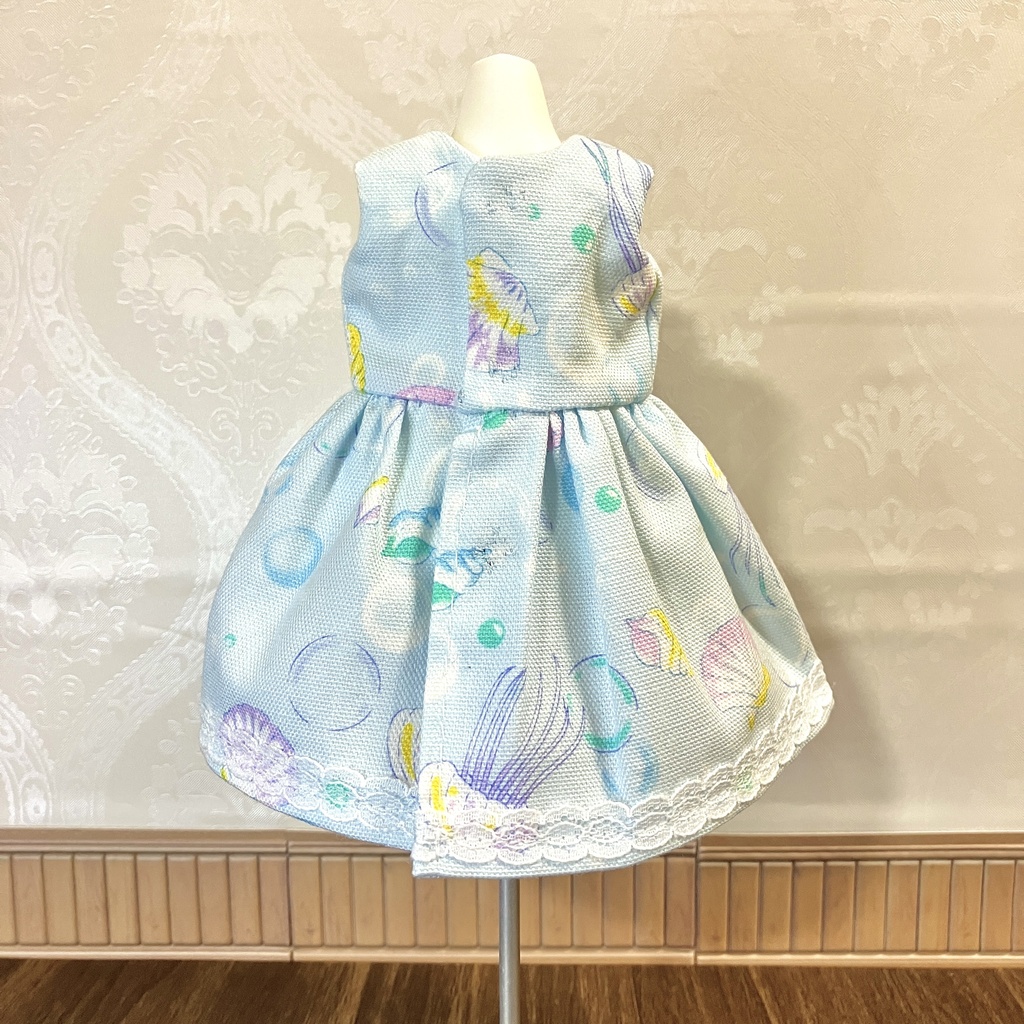 【ドール】1/6、小1/6size:クラゲのサマーワンピ
