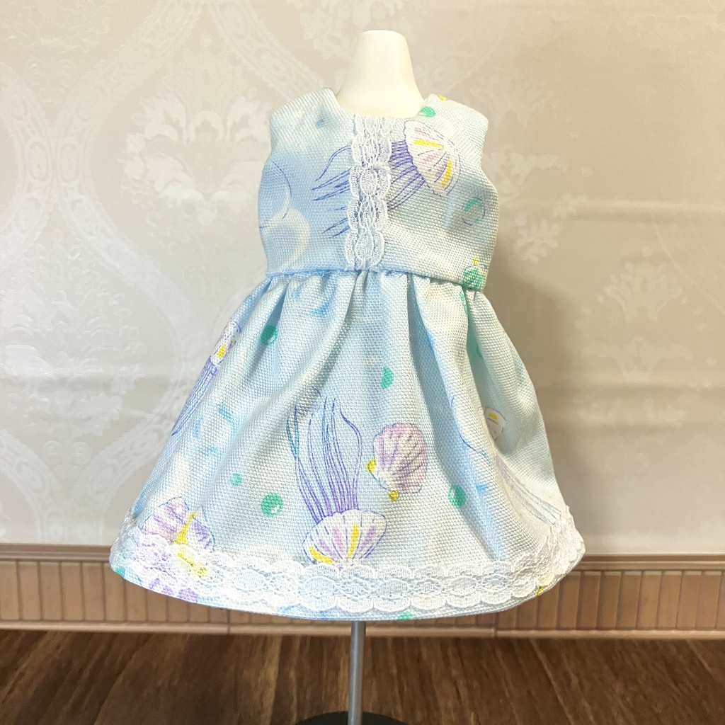 【ドール】1/6、小1/6size:クラゲのサマーワンピ
