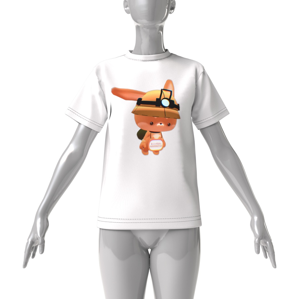 【ビッグシルエットTシャツ】耳伸び犬【いぬいぬ】