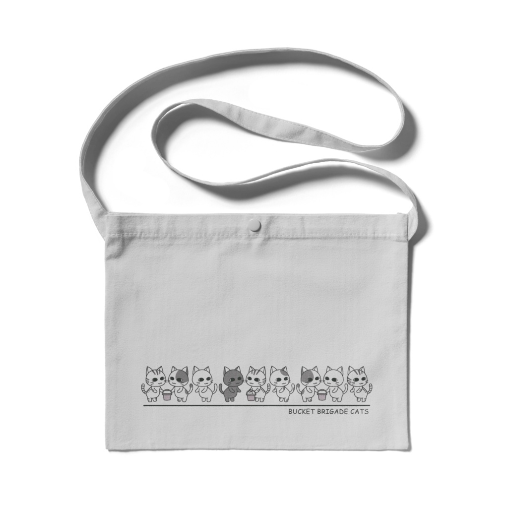 バケツリレーねこ【サコッシュ】