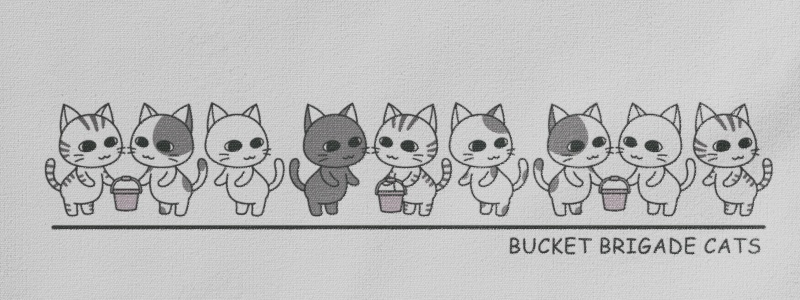 バケツリレーねこ【サコッシュ】