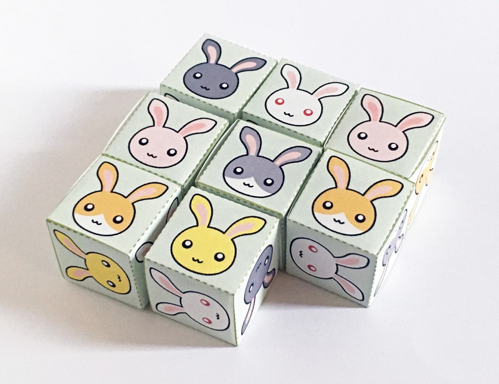 うさぎのキューブパズル