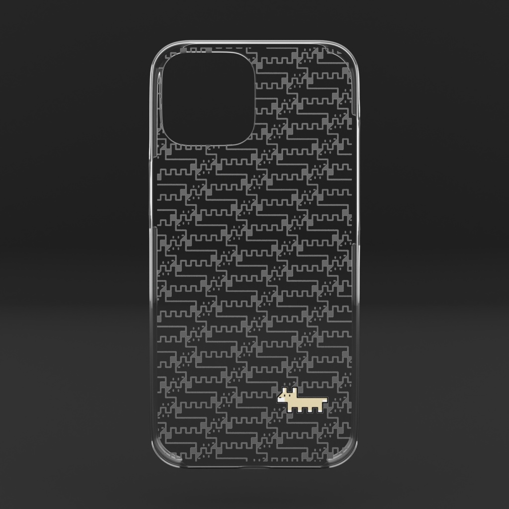 カクカクわんこ【クリアiPhoneケース】