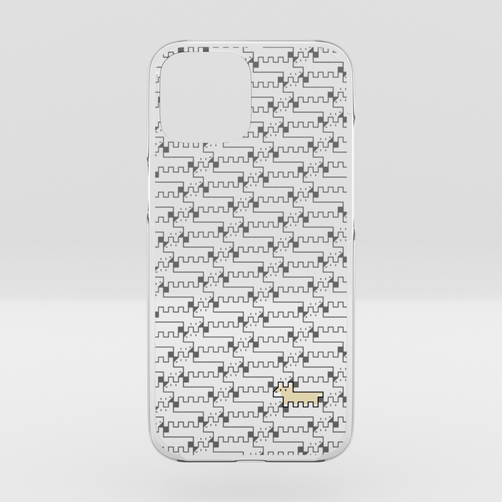 カクカクわんこ【クリアiPhoneケース】
