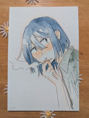 【ドローイング】紫煙#ツバキ