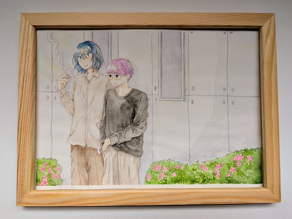 【原画/簡易額付】「紫煙」