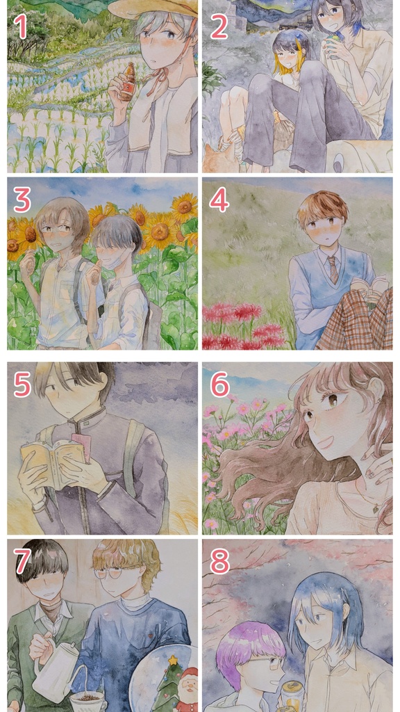 【原画】2025年カレンダーイラスト