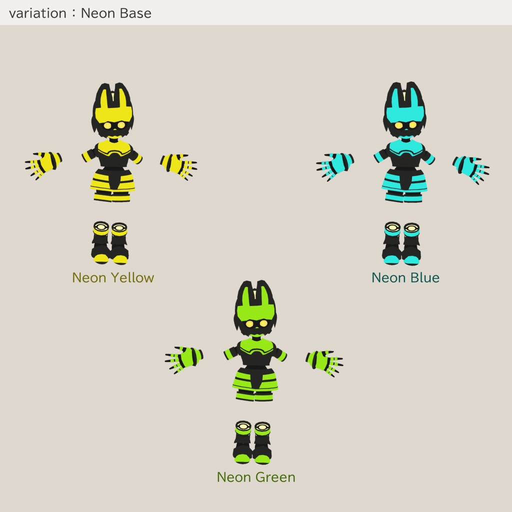 Quest・VRM対応オリジナル3Dモデル「Fllico(ふり子)」