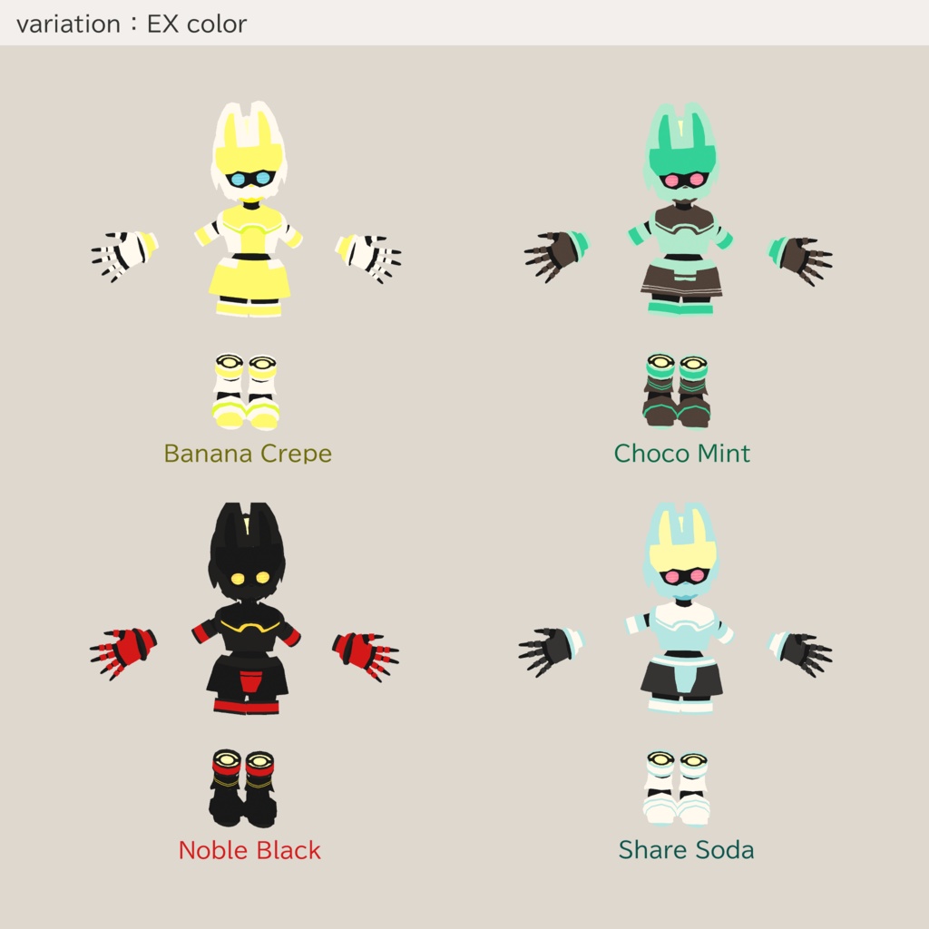 Quest・VRM対応オリジナル3Dモデル「Fllico(ふり子)」