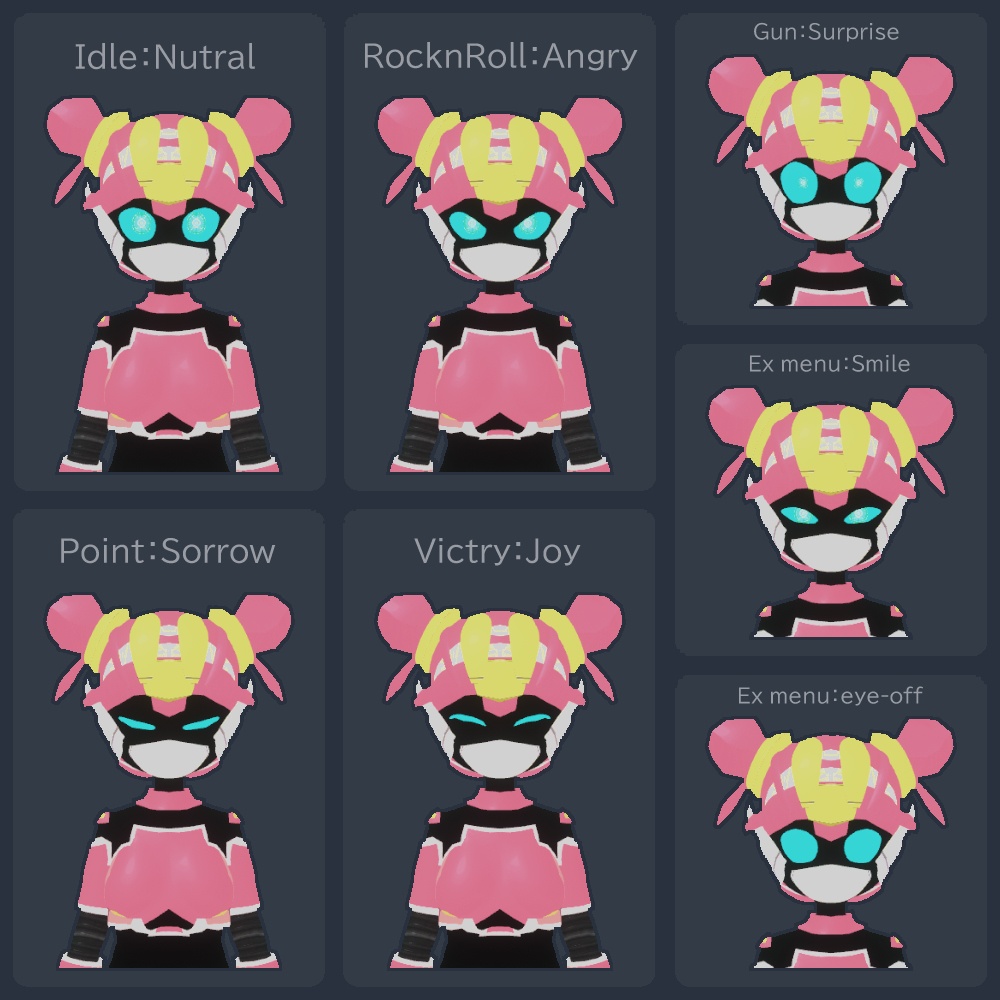 【Quest対応】VRChat使用想定3Dモデル「Rocco(ろっ子ちゃん)」