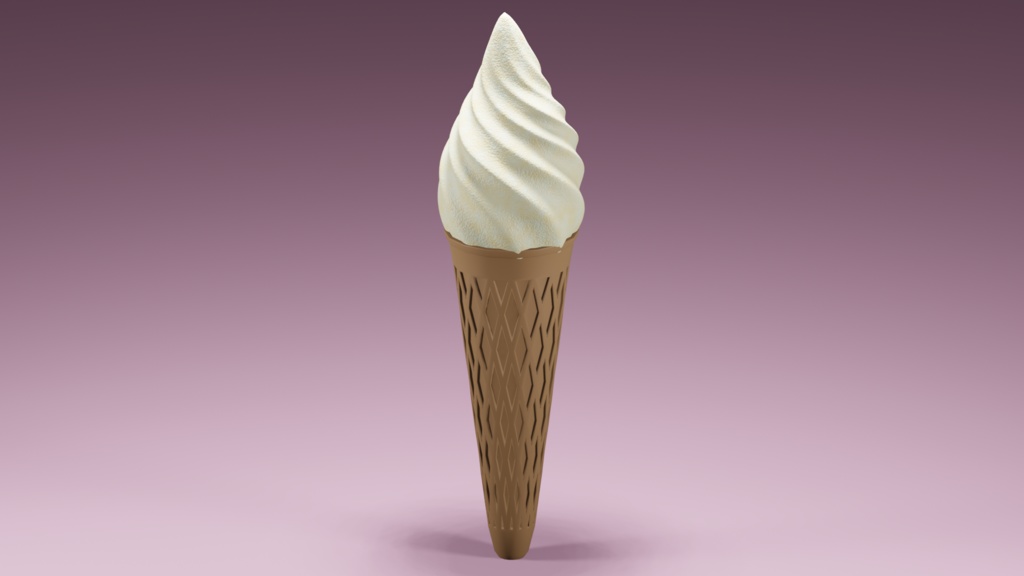 【３Dモデル】ソフトクリーム