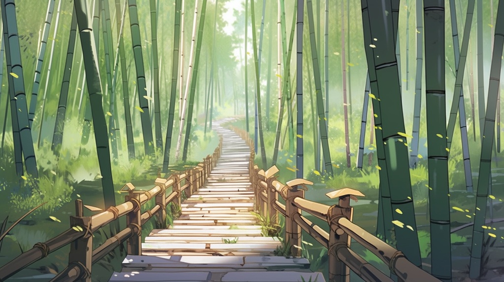 竹林の背景素材②。１３枚セット