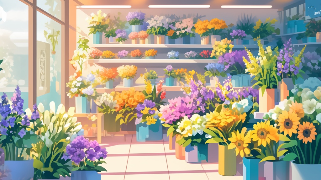 花屋の店内の背景素材１～１５ ver.2