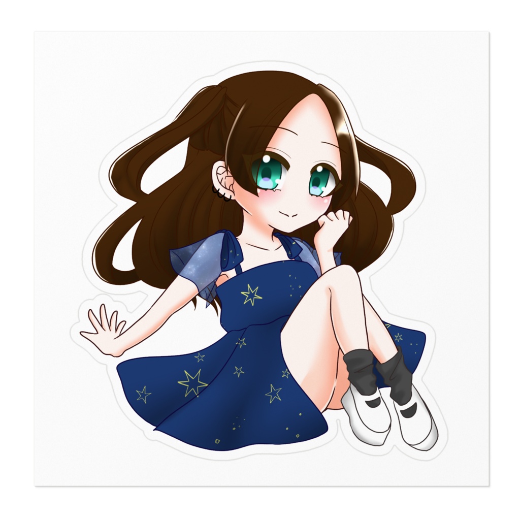 紫月ゆな*ステッカー100×100(mm) 2024BD