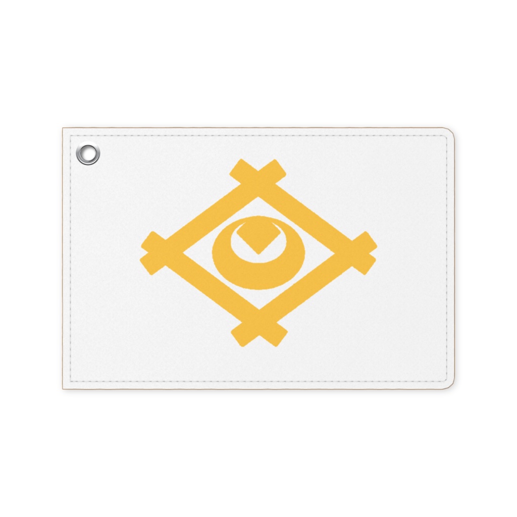 【アンコモチ】パスケース 白 横