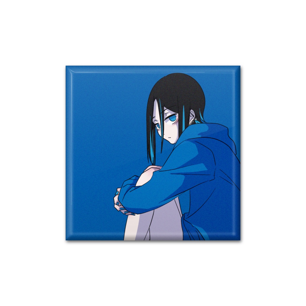 座るにあちゃんの缶バッジ