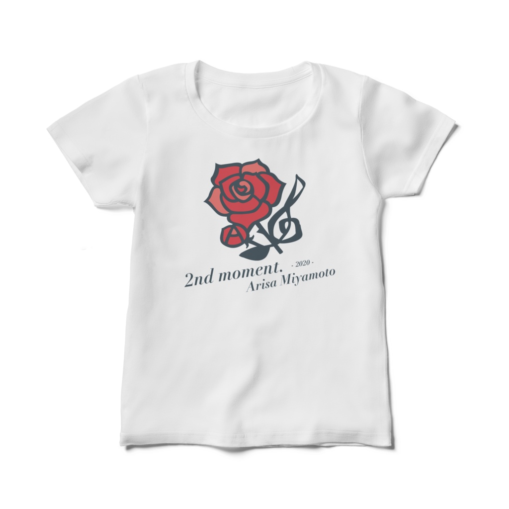 【レディースTシャツ】2nd moment 赤