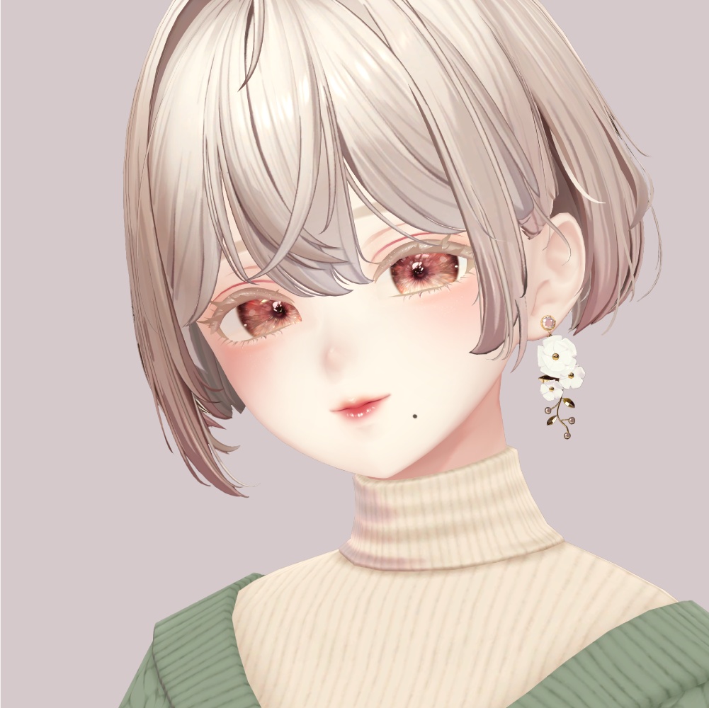 【MA対応】花びらがひらひら落ちるパーティクル付きピアス - Lirra flower piercing