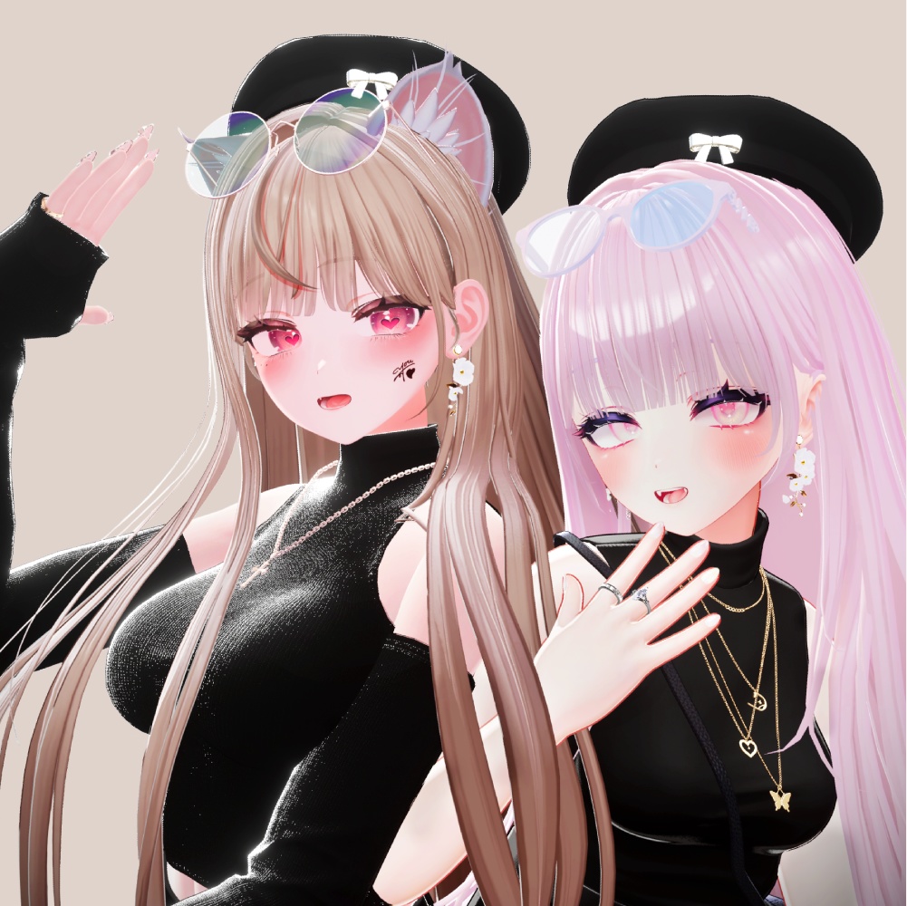 【MA対応】花びらがひらひら落ちるパーティクル付きピアス - Lirra flower piercing