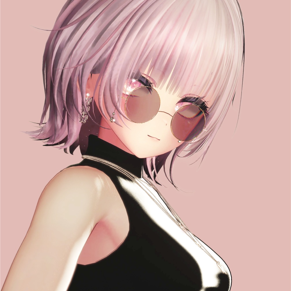 【MA対応】宝石が涙のように溢れるパーティクル付きメガネ - Tear gewel glasses