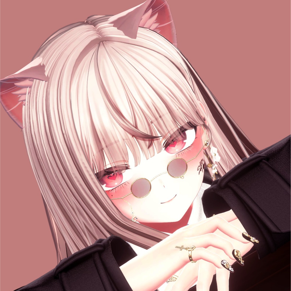 【MA対応】宝石が涙のように溢れるパーティクル付きメガネ - Tear gewel glasses