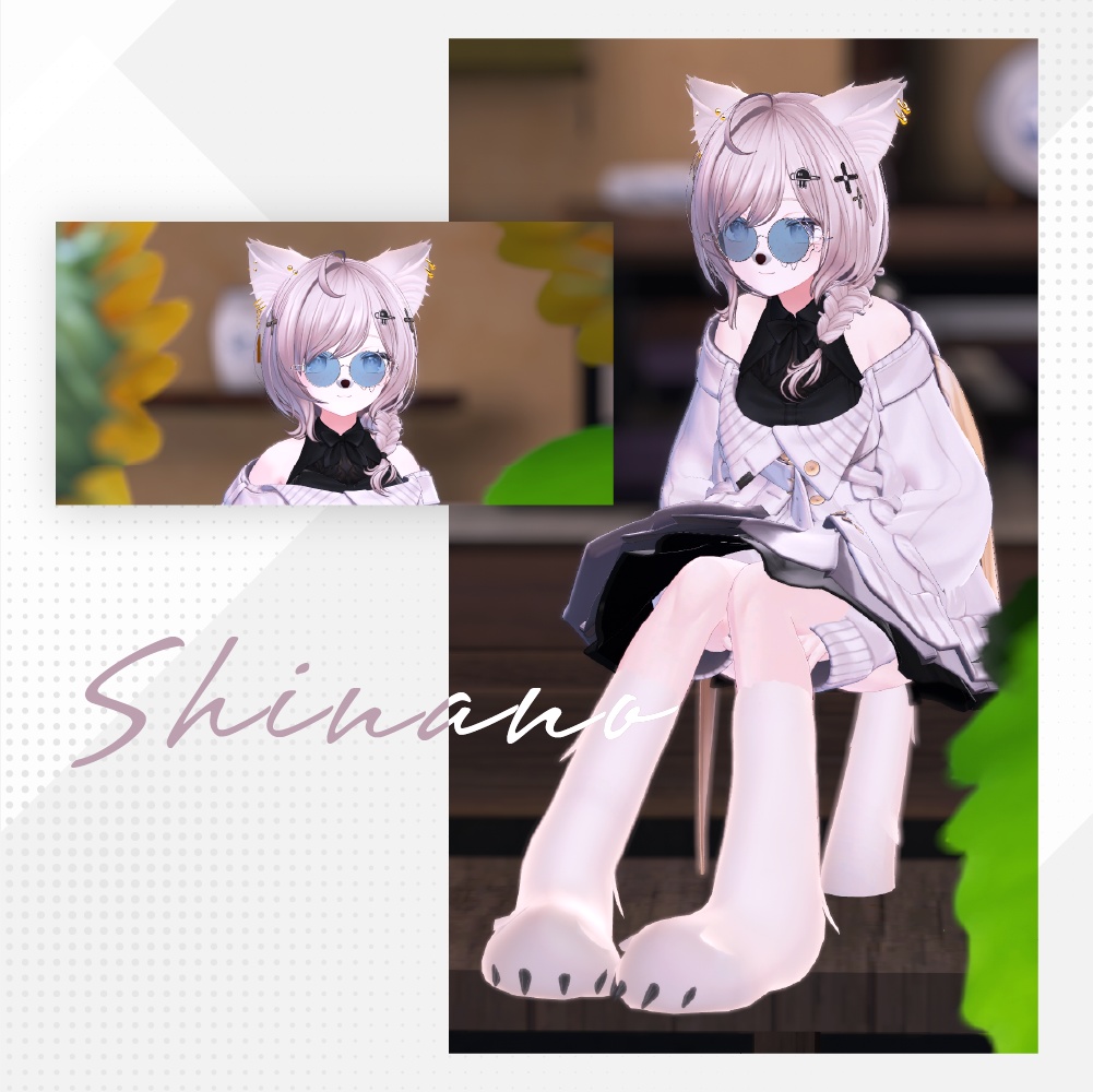 【MA対応】モフモフ動くケモ耳・しっぽ・ケモ足セット - Mofu kemo set ( ear & tail & feet ) 【4アバター対応】