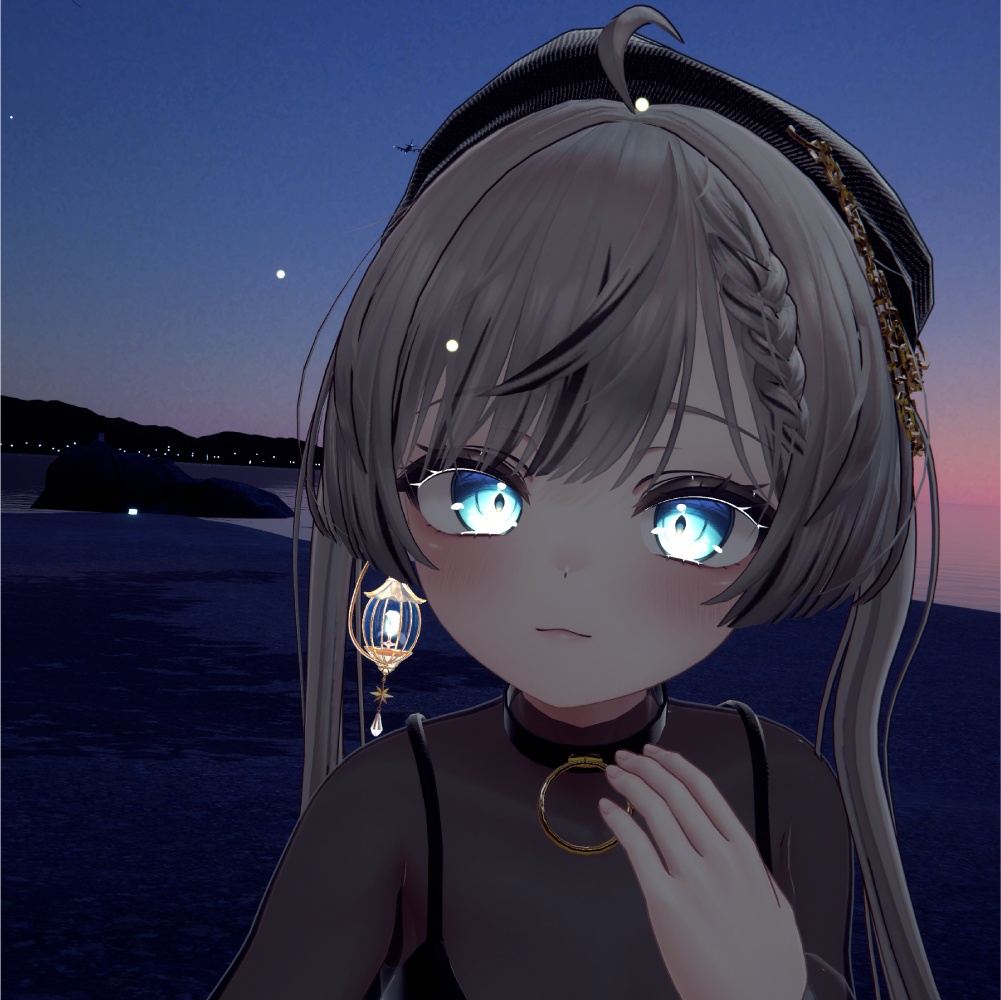 6/8(月)まで¥700→¥500のセール中🎁【MA対応】 ホタルのパーティクルつき耳飾り - Firefly lantern earcuff【パーティクル付/全アバター対応】