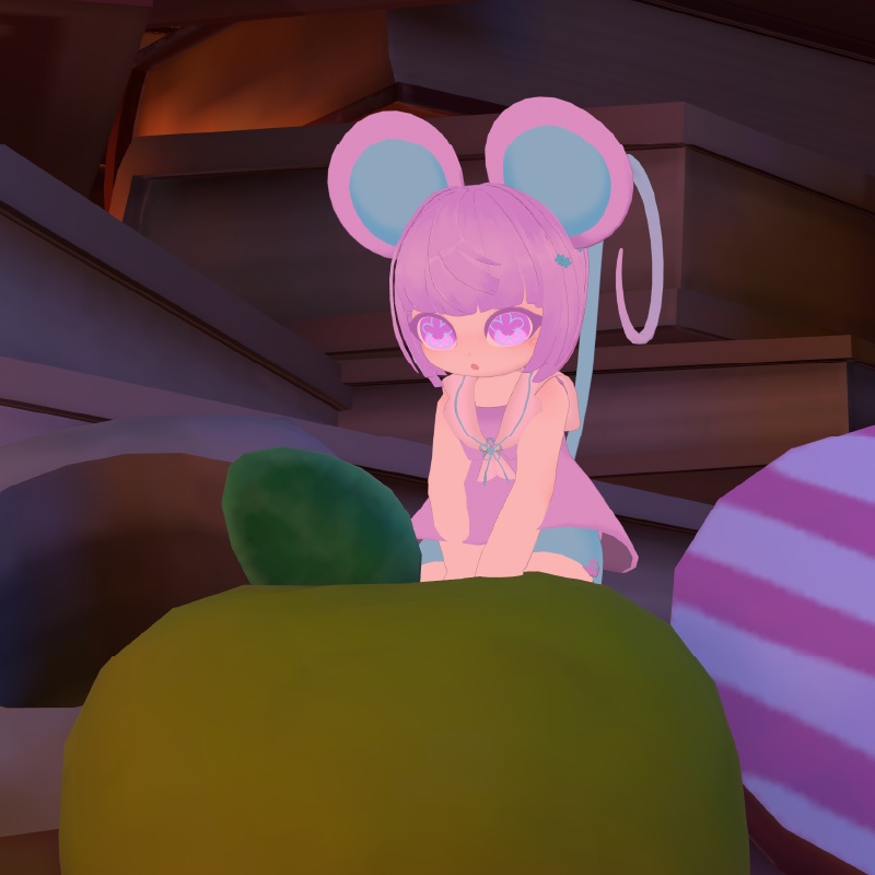 オリジナル3Dモデル【ネズミのマユハナちゃん】