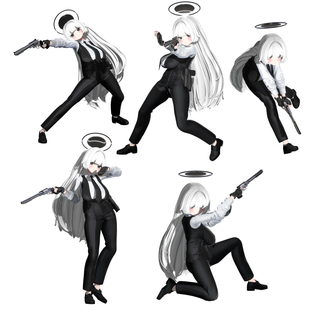 写真撮影向けポーズパック【ハンドガン】