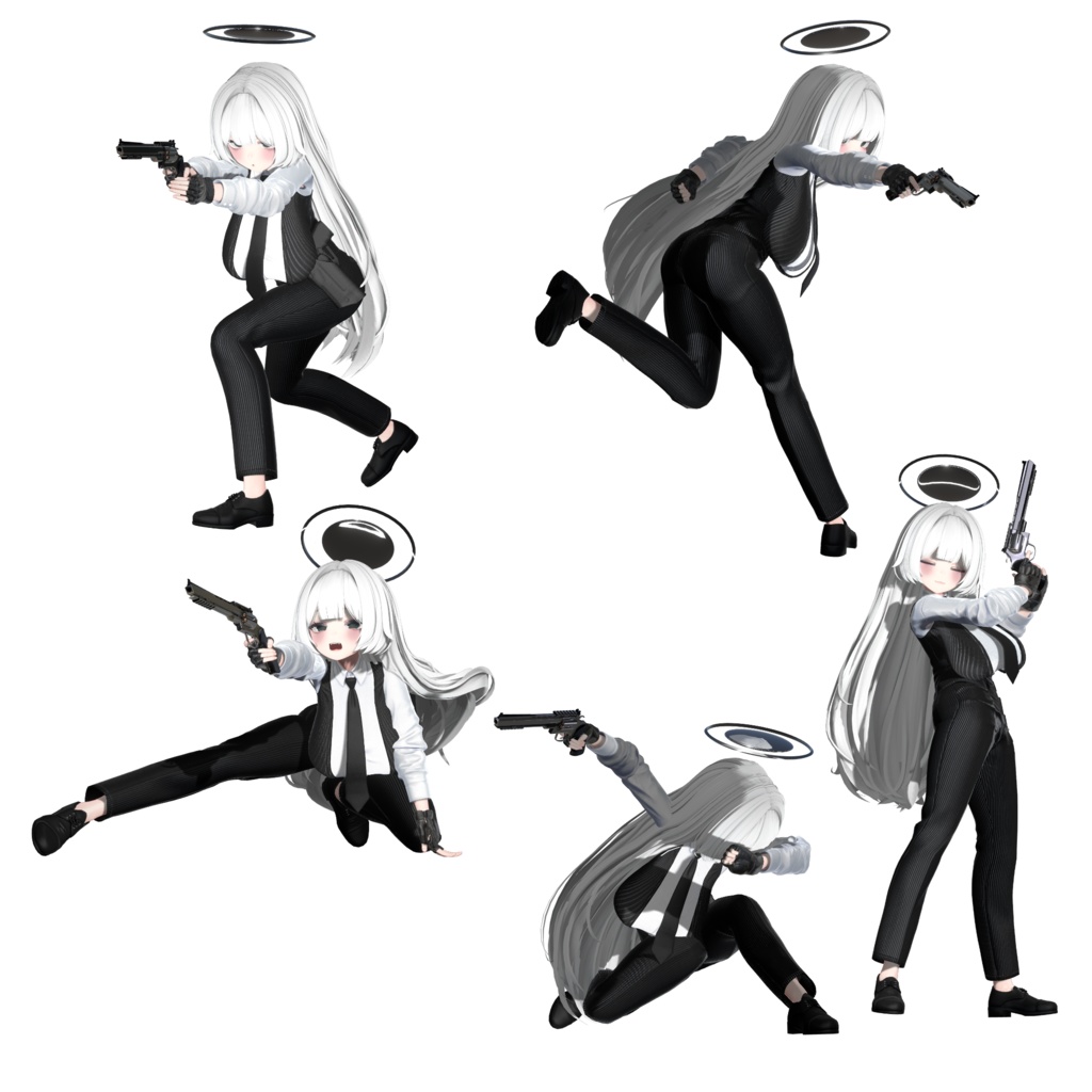 写真撮影向けポーズパック【ハンドガン】