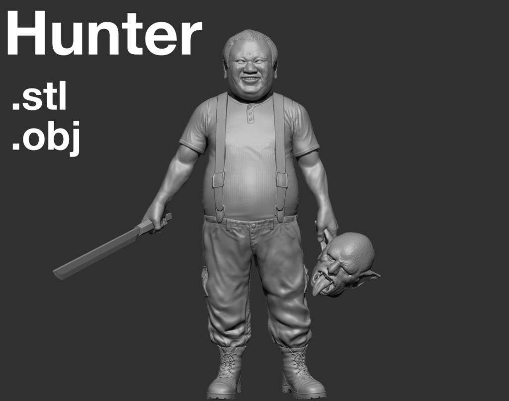 Hunter 分割データ　stl obj