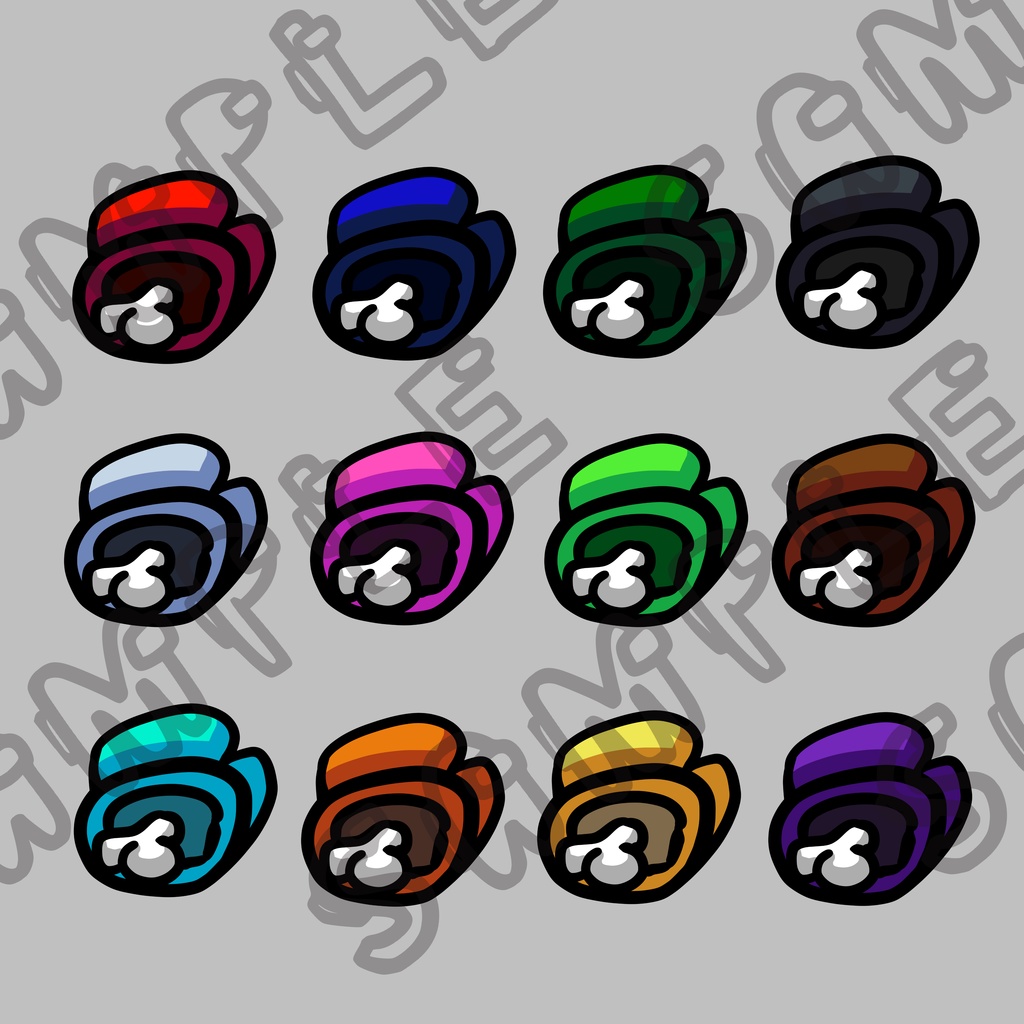 【新6色対応】Among Us 背景透過画像 (4000×4000)