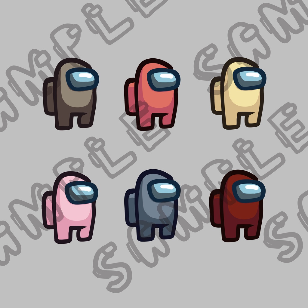 【新6色対応】Among Us 背景透過画像 (4000×4000)