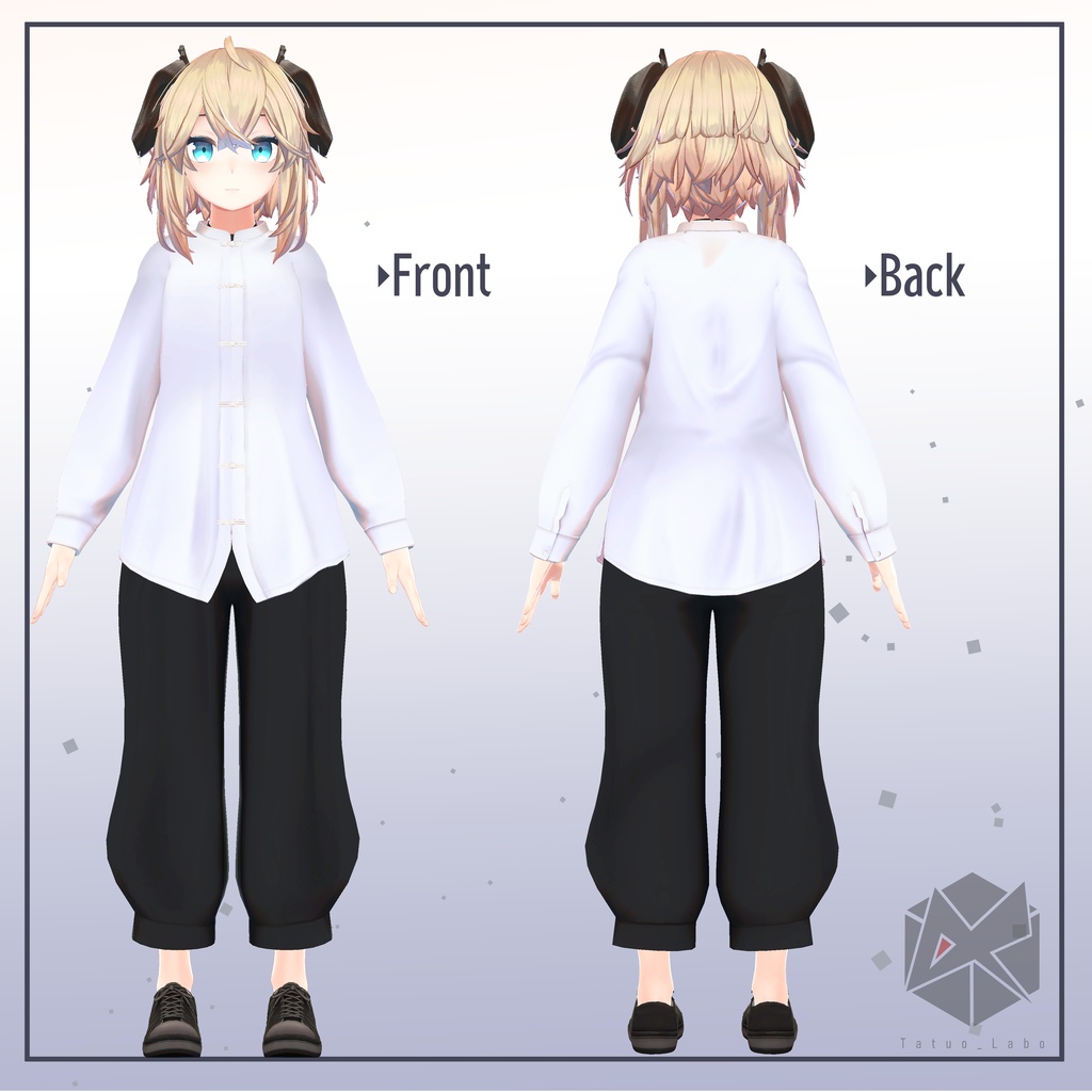 チャイナシャツ&だぼだぼズボン【メリノ、舞夜対応】