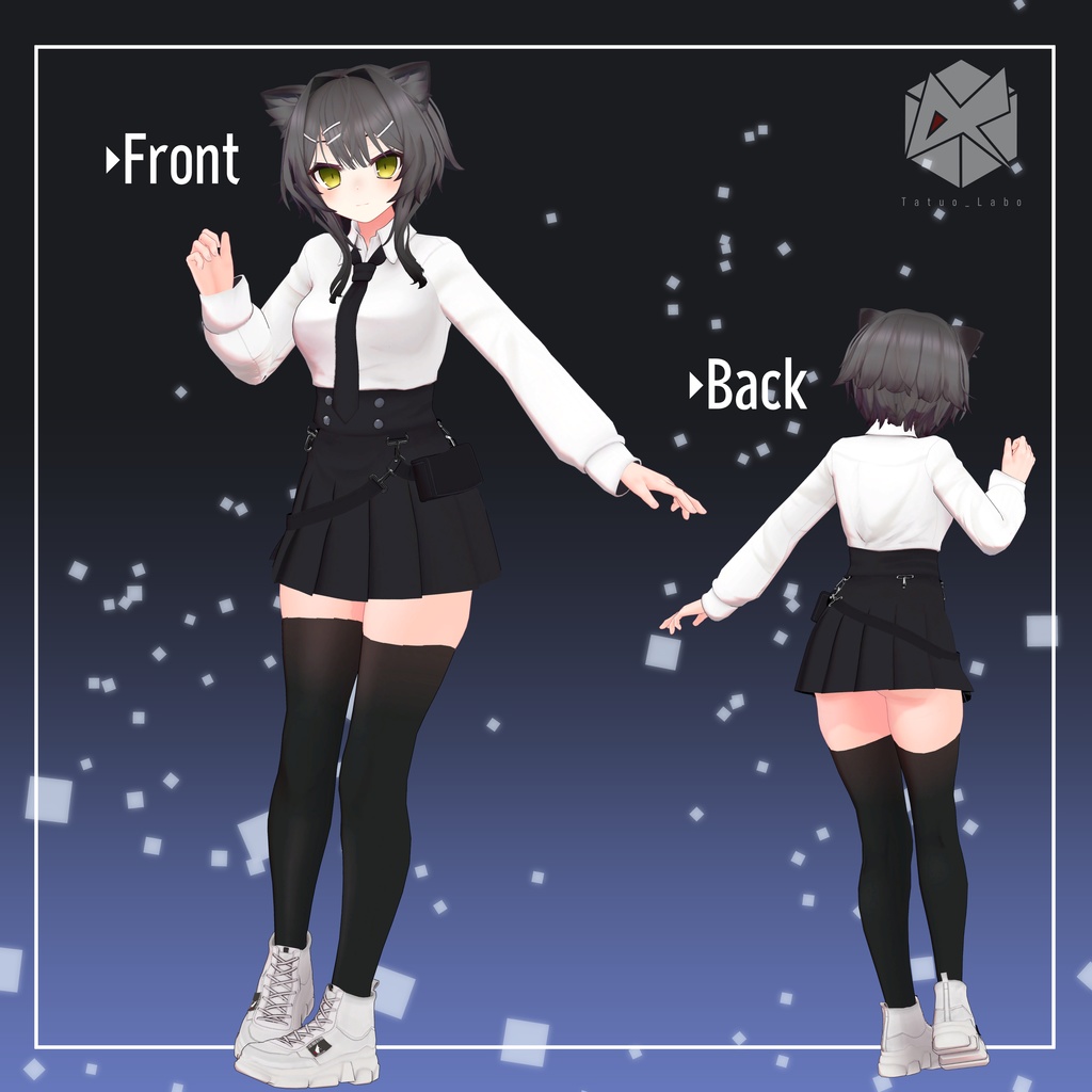 オリジナル3Dモデル「クロシー」Ver1.0.4