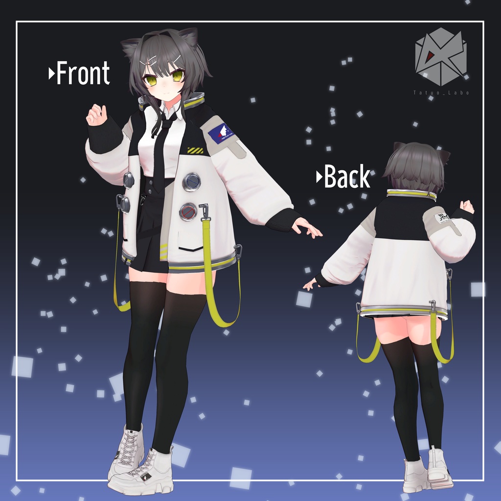 オリジナル3Dモデル「クロシー」Ver1.0.4