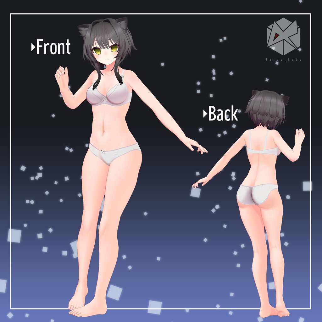 オリジナル3Dモデル「クロシー」Ver1.0.4