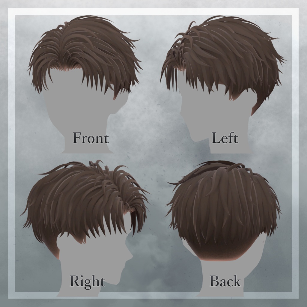 ツーブロックバングアップショートヘアー【享矢・水瀬・狛乃・くうた・彼方・斑霞対応】