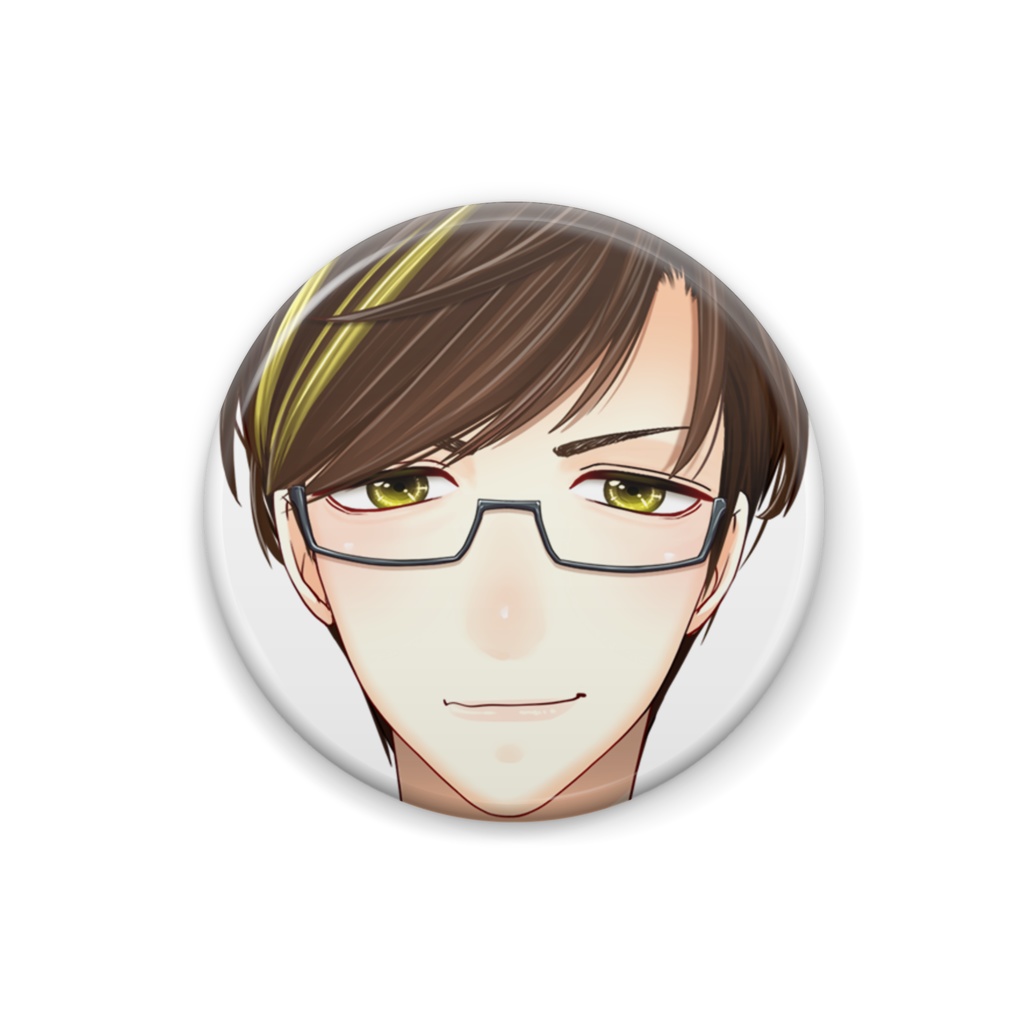 缶・丸・ヴァン・バッジ（デカ顔）