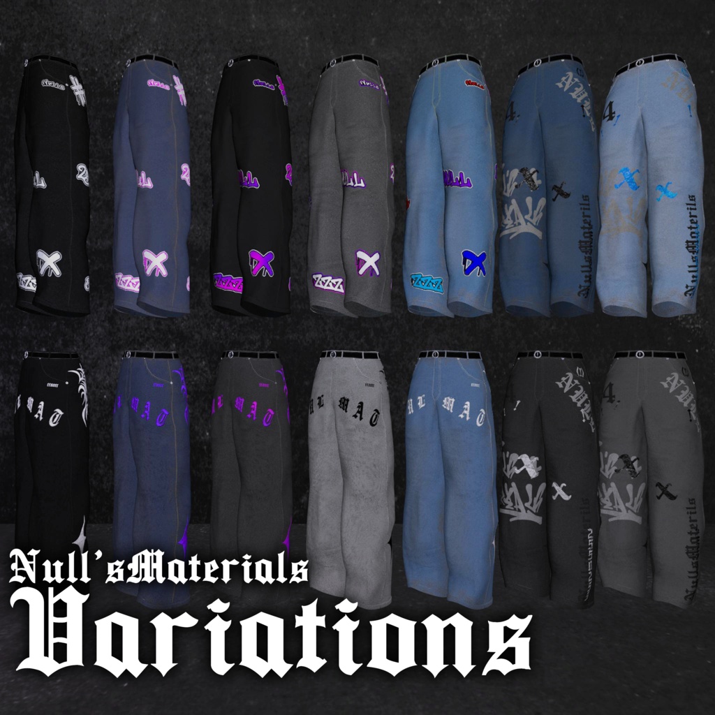 【森羅・水瀬対応】デザインデニムパンツ/Shinra・Minase】DesignDenimPants