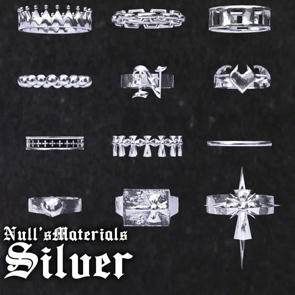 【全アバター使用可能】12種リングセット/【All Avatar】12RingSet