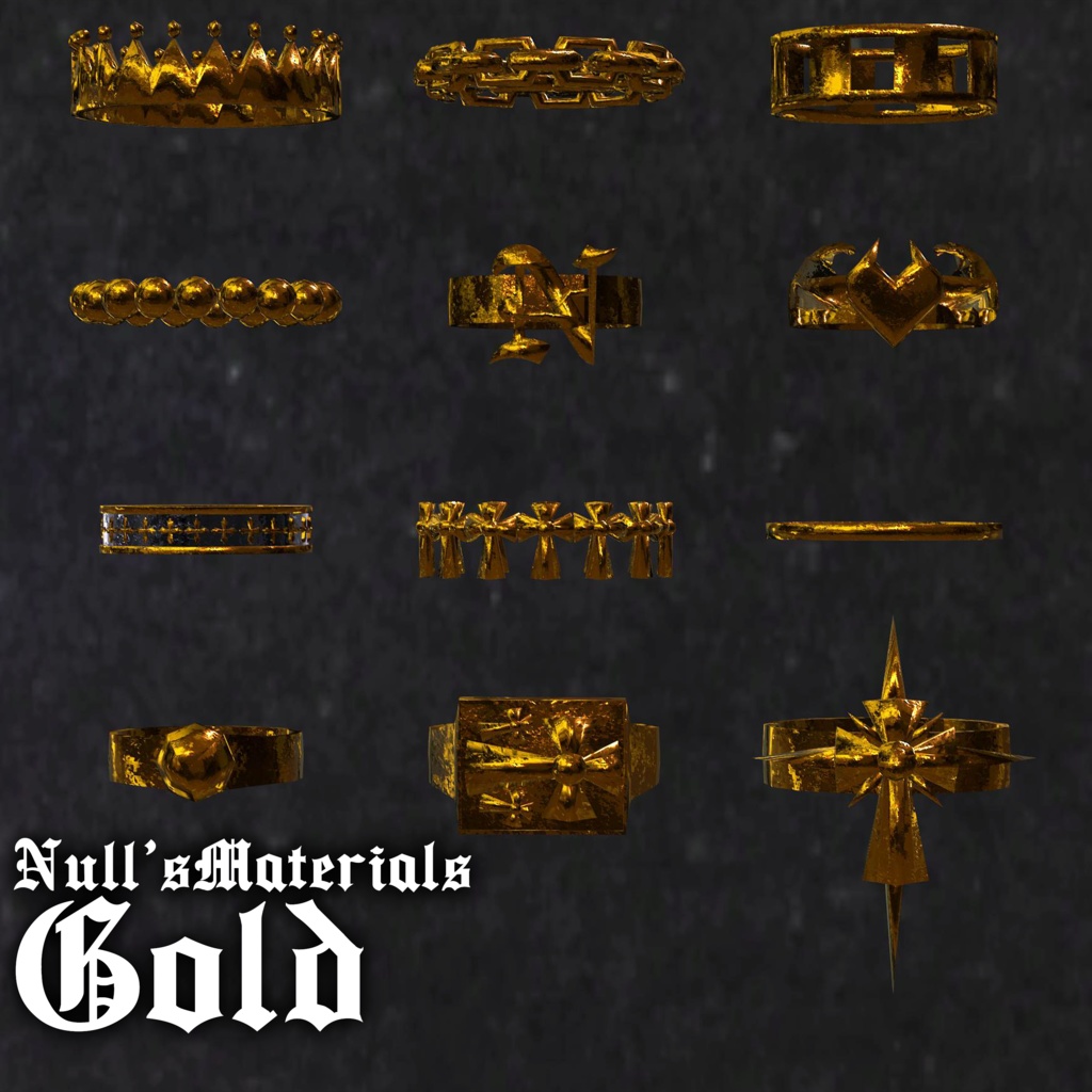 【全アバター使用可能】12種リングセット/【All Avatar】12RingSet